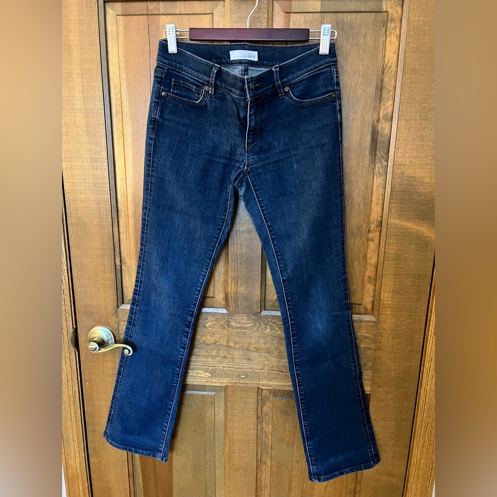 LOFT Petite Modern Boot Dark Wash Jeans